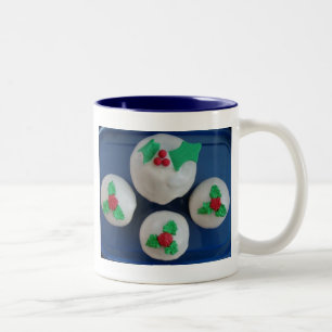 Caneca De Café Em Dois Tons Cupcakes de Natal