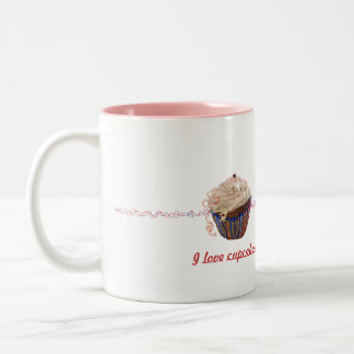 Caneca De Café Em Dois Tons Cupcakes Mug - personalizar