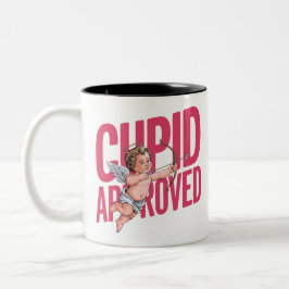 Caneca De Café Em Dois Tons Cupido aprovado