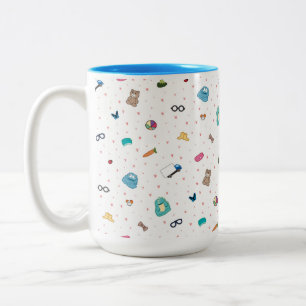 Caneca De Café Em Dois Tons Cuppa dos favoritos da almofada - arte por Irina
