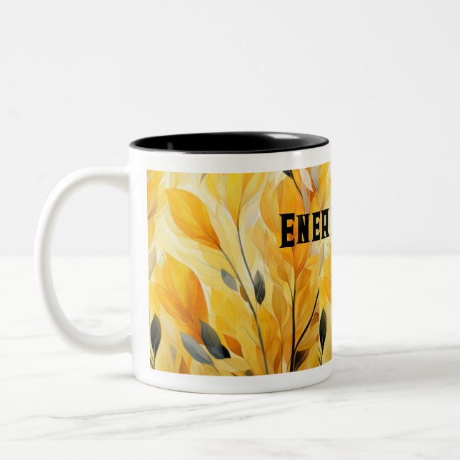 Caneca De Café Em Dois Tons Cups de Fluxos de Energia (Esquerda)
