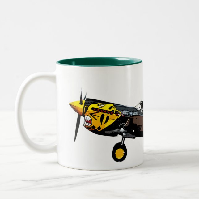 Caneca De Café Em Dois Tons Curtis P-40K Warhawk (Esquerda)