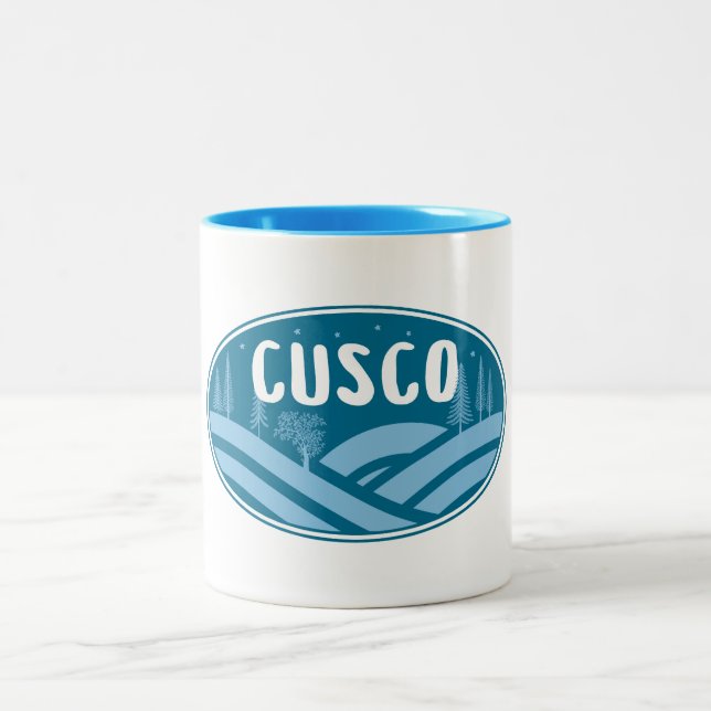 Caneca De Café Em Dois Tons Cusco Peru Aventura (Centro)