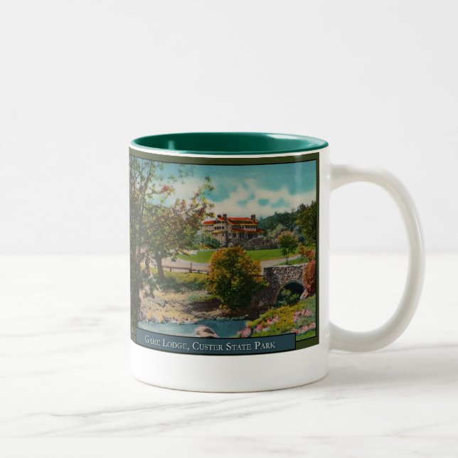 Caneca De Café Em Dois Tons Custer State Park Game Lodge Coffee Mug (Direita)