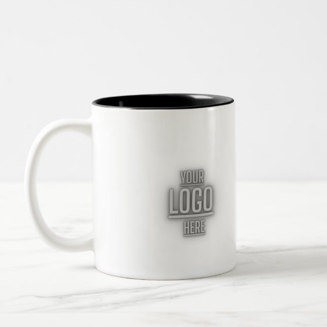 Caneca De Café Em Dois Tons Custom Business Logo Branded Coffee Mug (Esquerda)
