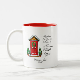 Caneca De Café Em Dois Tons custom Christmas gift for neighbours - neighbours