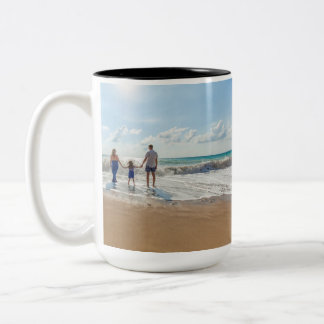 Caneca De Café Em Dois Tons Custom Family Photo Personalized