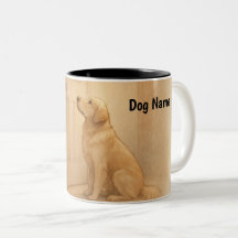 Custom Golden Retriever "Always Waiting" Mug
