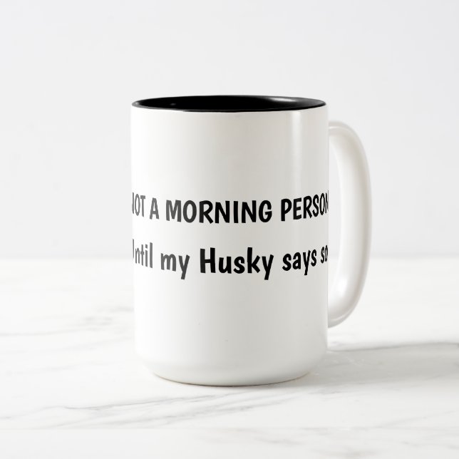 Caneca De Café Em Dois Tons Custom Husky Coffee Mug (Frente Esquerda)