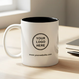 Caneca De Café Em Dois Tons Custom Logo and Website Modern Promotional