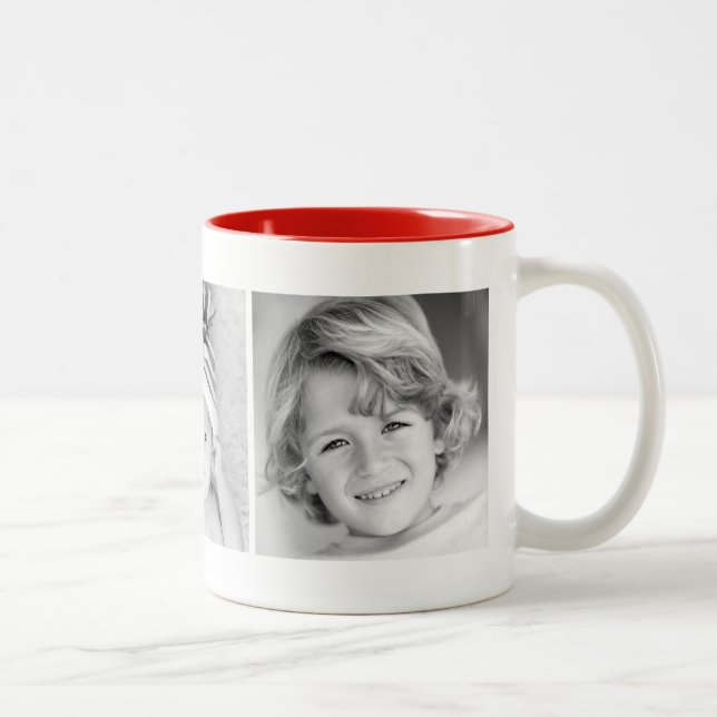 Caneca De Café Em Dois Tons Custom Photo Personalized Mug (Direita)