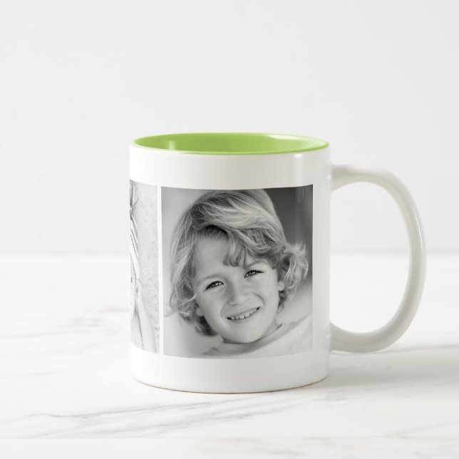 Caneca De Café Em Dois Tons Custom Photo Personalized Mug (Direita)