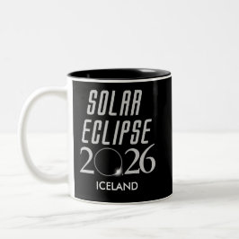 Caneca De Café Em Dois Tons Customizable Solar Eclipse 2026 Mug