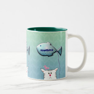 Caneca De Café Em Dois Tons Customizável: Pouco balão de Alfie