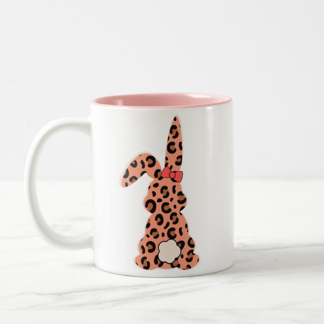 Caneca De Café Em Dois Tons Custon Rabbit Pints Leopard (Esquerda)