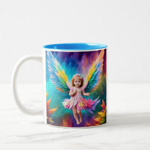 Caneca De Café Em Dois Tons Cute Baby Angel Wings Art-38424