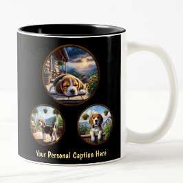 Caneca De Café Em Dois Tons Cute Beagle Puppy