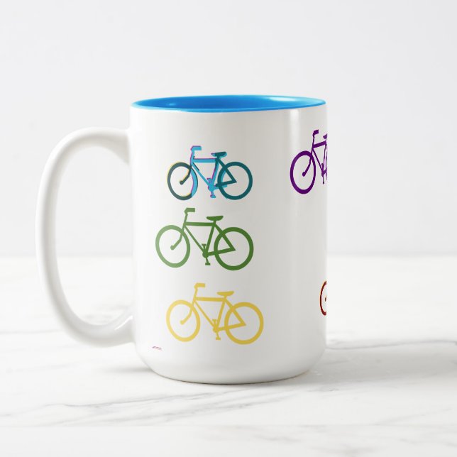 Caneca De Café Em Dois Tons Cute Bycycles (Esquerda)