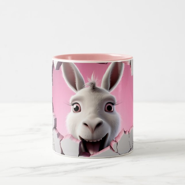 Caneca De Café Em Dois Tons Cute Donkey (Centro)