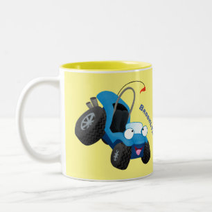 Caneca De Café Em Dois Tons Cute dune buggy off road vehicle cartoon