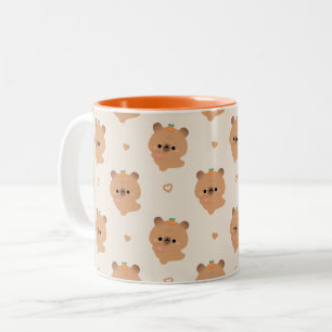 Caneca De Café Em Dois Tons Cute Love Capybara