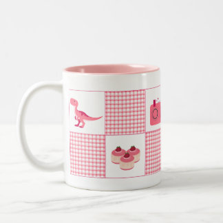 Caneca De Café Em Dois Tons Cute Pink Feminine Coffee Cup