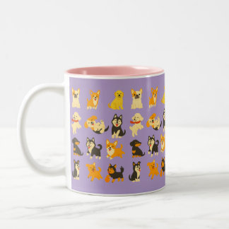 Caneca De Café Em Dois Tons Cute Puppies