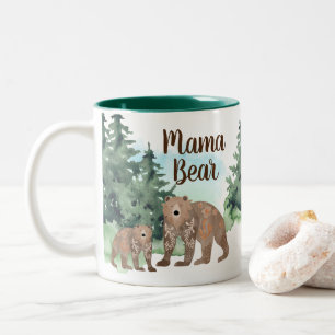 Caneca De Café Em Dois Tons Cute Scandi Bears Woodland Forest Bear
