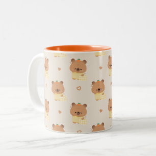 Caneca De Café Em Dois Tons Cute Sleepy Capybara