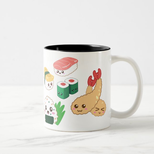 Caneca De Café Em Dois Tons Cute Sushi Mug (Direita)