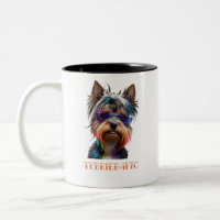 Cute Yorkshire Terrier Vestindo óculos escuros