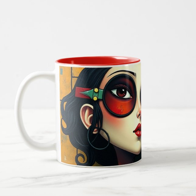 Caneca De Café Em Dois Tons Cyborgs of Fashion (Esquerda)