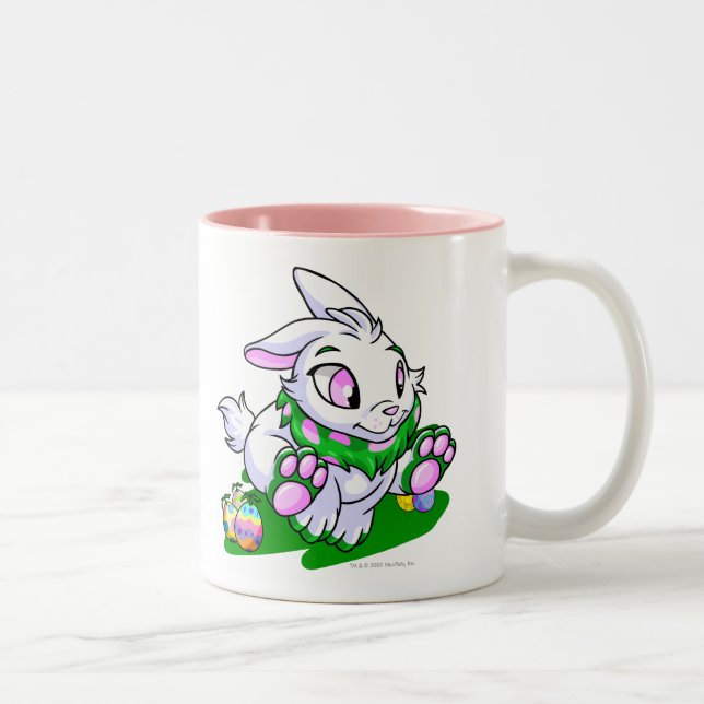 Caneca De Café Em Dois Tons Cybunny verde que compete através dos neggs (Direita)