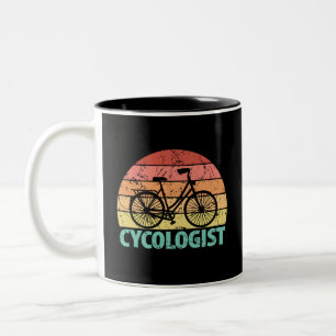 Caneca De Café Em Dois Tons Cycologist Funny Cycling
