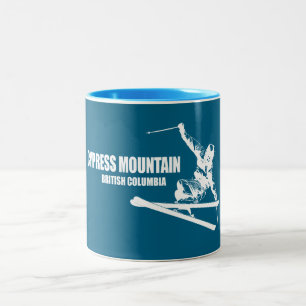 Caneca De Café Em Dois Tons Cypress Mountain British Columbia Skier