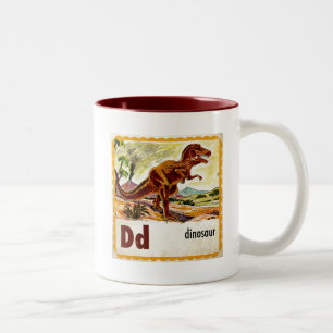 Caneca De Café Em Dois Tons D é para o dinossauro