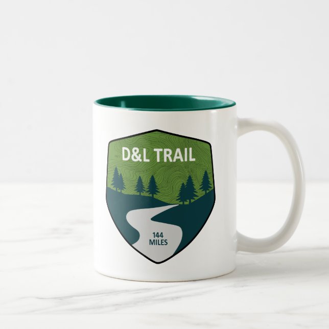 Caneca De Café Em Dois Tons D&L Trail Pensilvânia (Direita)