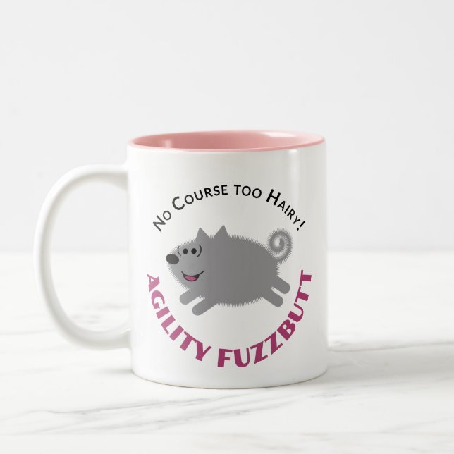 Caneca De Café Em Dois Tons Da "caneca da agilidade do Spitz de FuzzButt (Esquerda)