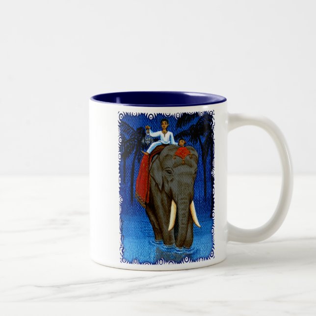 Caneca De Café Em Dois Tons Da "casa equitação " (Direita)