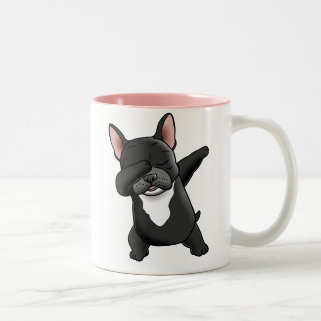 Caneca De Café Em Dois Tons Dabbing Cute French Bulldog Mug (Direita)