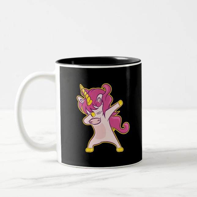 Caneca De Café Em Dois Tons Dabbing Unicorn (Esquerda)