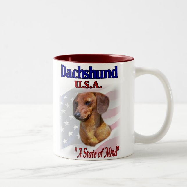 Caneca De Café Em Dois Tons Dachshund Gifts (Direita)