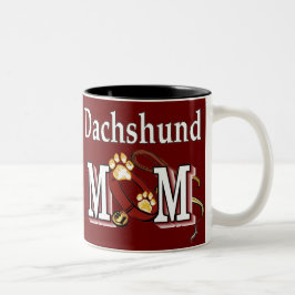 Caneca De Café Em Dois Tons Dachshund Mãe Gifts
