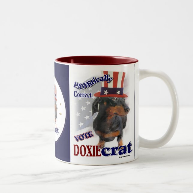 Caneca De Café Em Dois Tons Dachshund Oferece Mugs De Bebidas (Direita)