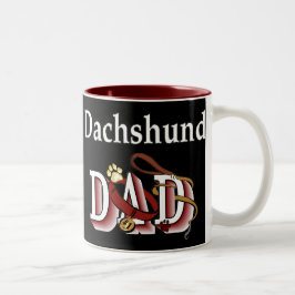 Caneca De Café Em Dois Tons Dachshund PAI Gifts