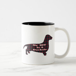 Caneca De Café Em Dois Tons Dachshund Smooth BFF Mug