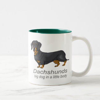 Caneca De Café Em Dois Tons Dachshunds