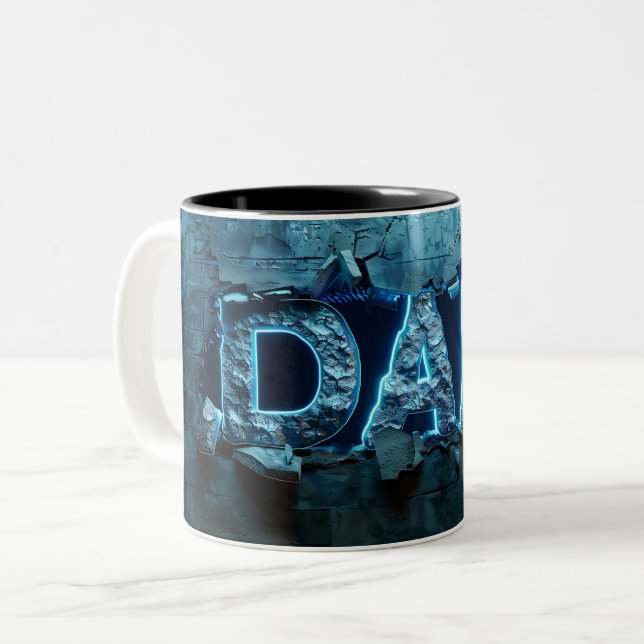 Caneca De Café Em Dois Tons Dad (Frente Esquerda)