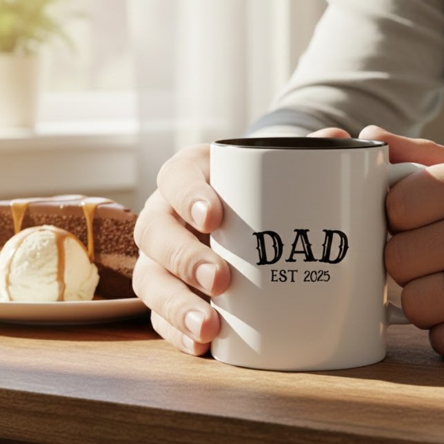 Caneca De Café Em Dois Tons Dad Est  (Criador carregado)