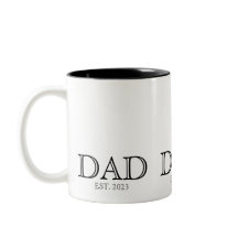 Dad Established Black Text Custom Year